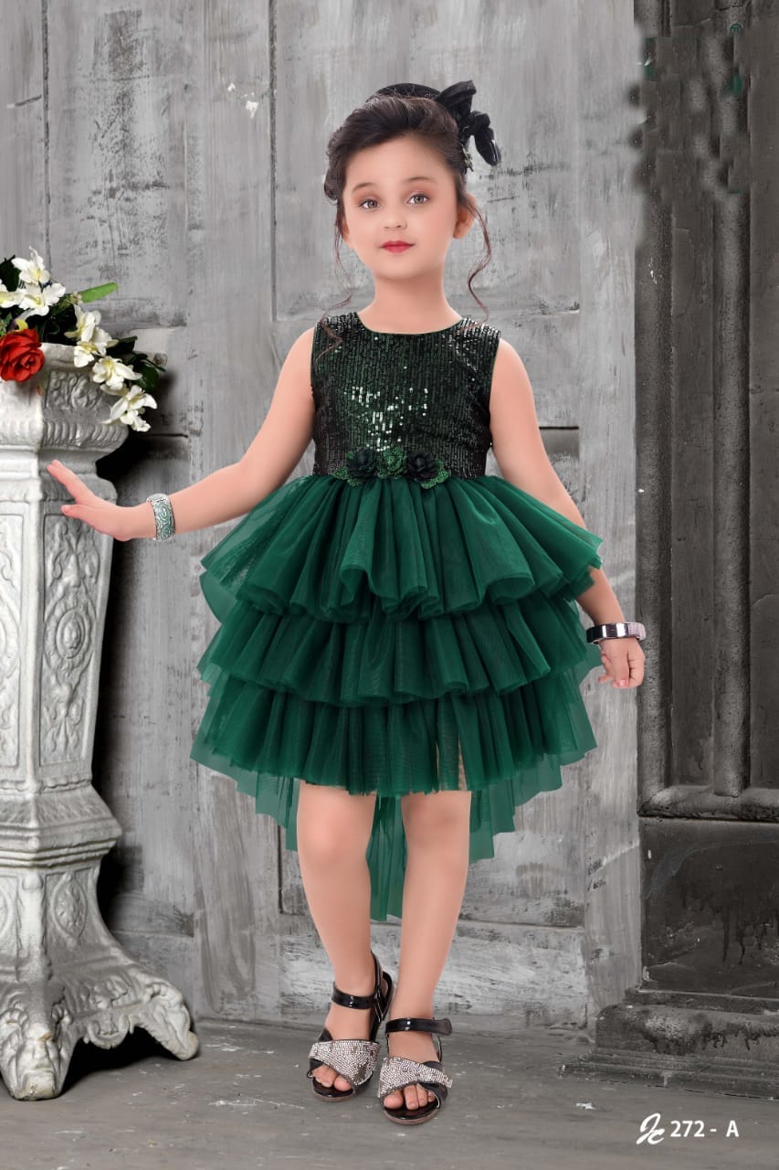 Eavan Girls Green Lace ALine Dress  eavan