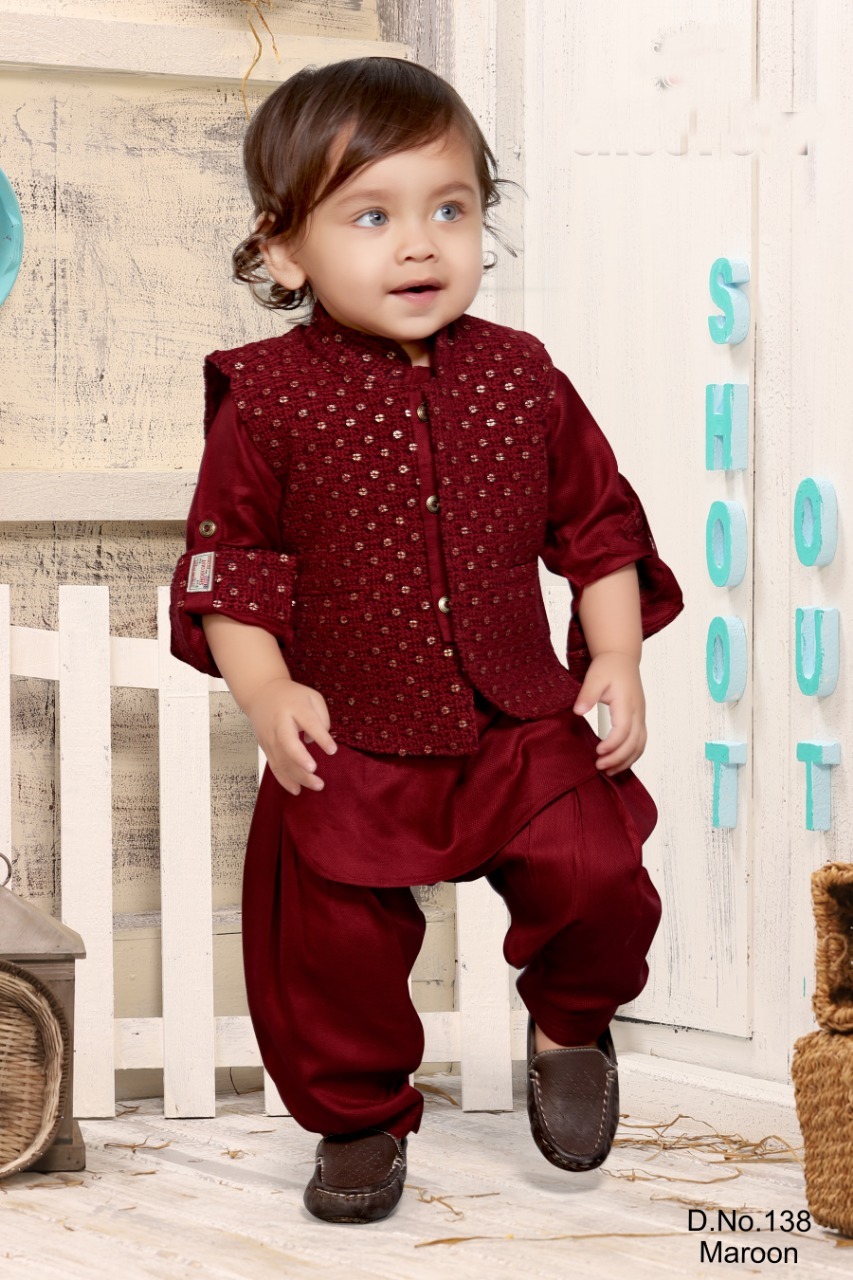 Graceful Peach and Coffee Colour Ethnic Gown – Lagorii Kids